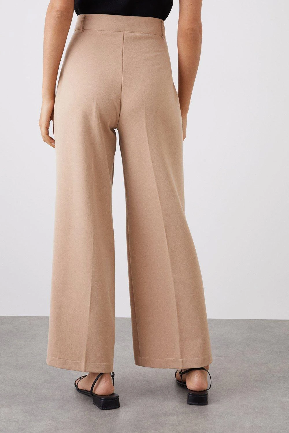 Dorothy Perkins Petite High Waist Wide Leg Tab Trouser 5 Dorothy Perkins Petite High Waist Wide Leg Tab Trouser - Image 3