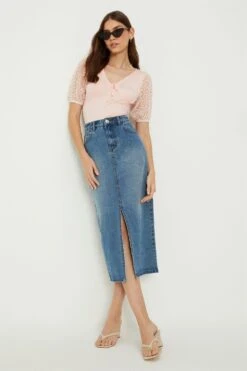 Dorothy Perkins Embroidered Chiffon Tie Front Top -Dorothy Perkins Shop bqq11332 blush xl 3