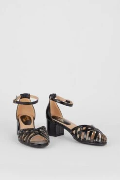 Good For The Sole Good For The Sole: Ellie Low Block Heel Lattice Sandals -Dorothy Perkins Shop bqq11483 black xl 2
