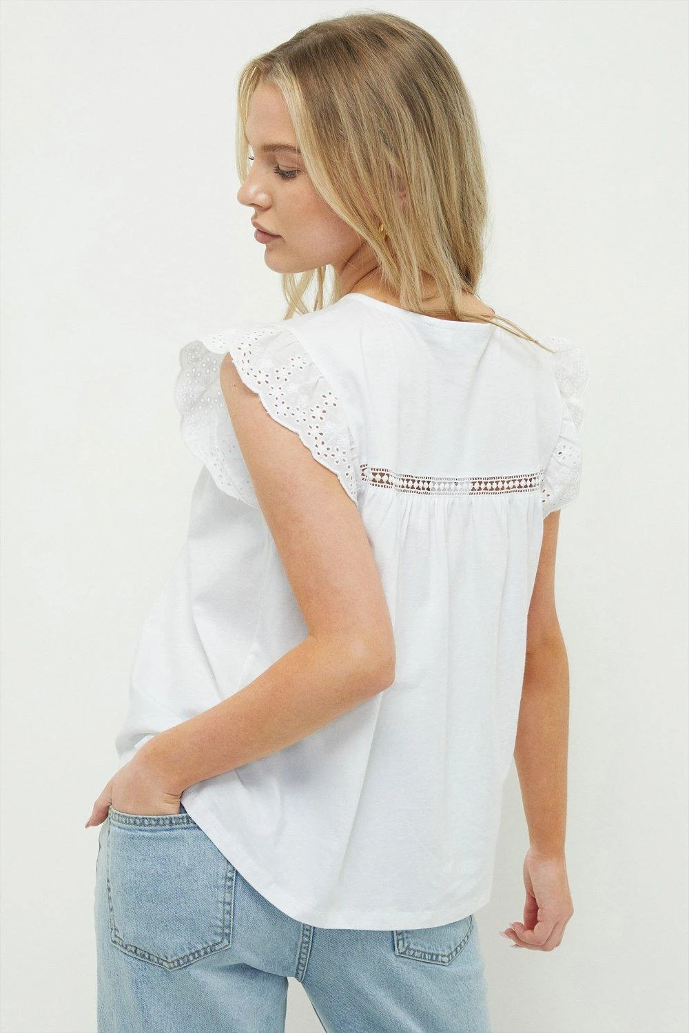 Dorothy Perkins Petite Yoke Trim T-shirt 5 Dorothy Perkins Petite Yoke Trim T-shirt - Image 3