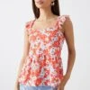 Dorothy Perkins Petite Red Floral Strappy Blouse -Dorothy Perkins Shop bqq11711 red xl
