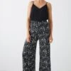 Dorothy Perkins Mono Print Wide Leg Trouser