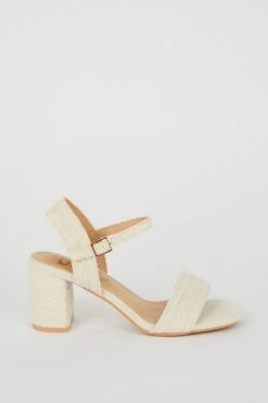Dorothy Perkins Treasure Raffia Heeled Sandals -Dorothy Perkins Shop bqq12025 beige xl 1