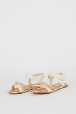 Good For The Sole Good For The Sole: Wide Fit Moni Flat Sandals -Dorothy Perkins Shop bqq12086 beige xl 2