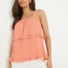 Dorothy Perkins Peitie Broderie Strappy Top 1 Dorothy Perkins Peitie Broderie Strappy Top -Dorothy Perkins Shop bqq12180 coral xl