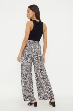 Dorothy Perkins Petite Leopard Print Straight Leg Trousers -Dorothy Perkins Shop bqq12232 animal xl 2