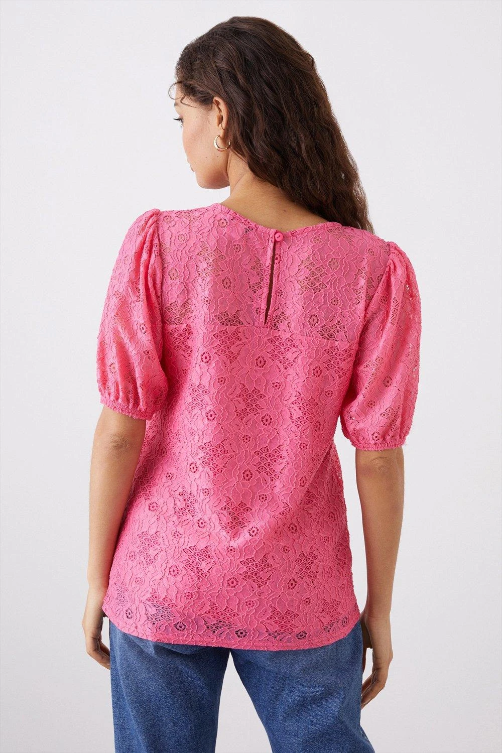 Dorothy Perkins Petite Pink Lace Top 5 Dorothy Perkins Petite Pink Lace Top - Image 3