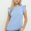 Dorothy Perkins Petite Poplin Ruffle Sleeve Top 2 Dorothy Perkins Petite Poplin Ruffle Sleeve Top -Dorothy Perkins Shop bqq12241 blue xl
