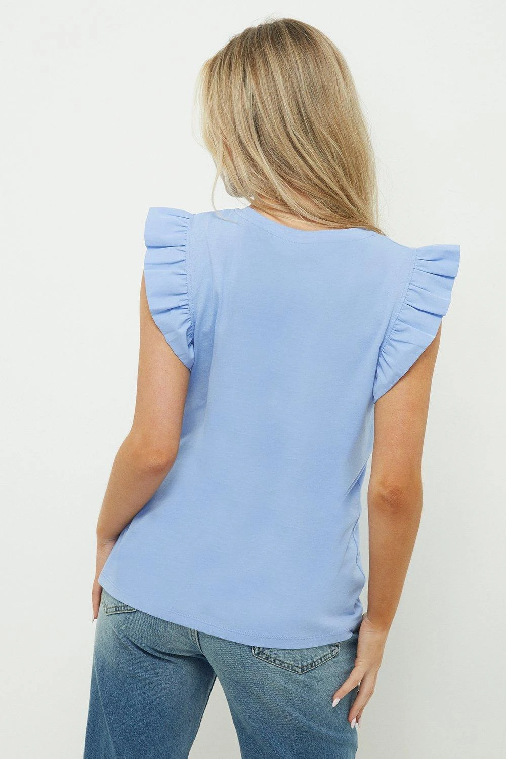 Dorothy Perkins Petite Poplin Ruffle Sleeve Top 5 Dorothy Perkins Petite Poplin Ruffle Sleeve Top - Image 3