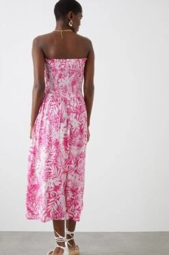 Dorothy Perkins Shirred Bandeau Midi Dress -Dorothy Perkins Shop bqq12276 pink xl 2