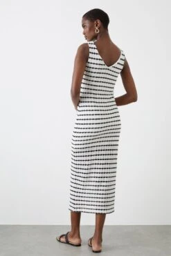 Dorothy Perkins Stripe Knitted Maxi Beach Dress -Dorothy Perkins Shop bqq12600 mono xl 2