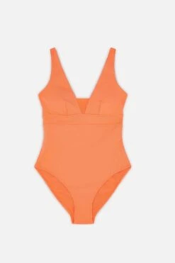 Accessorize Ribbed 'Lexi' Shaping Swimsuit -Dorothy Perkins Shop m5045462936684 orange xl 3