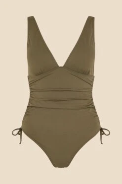 Accessorize Ruched Side Shaping Swimsuit 7 Accessorize Ruched Side Shaping Swimsuit -Dorothy Perkins Shop m5045463207653 green xl 2