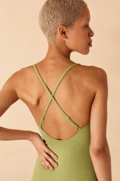 Accessorize Crinkle Scoop Neck Swimsuit -Dorothy Perkins Shop m5045463207745 green xl 2