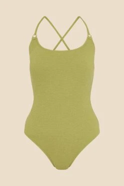 Accessorize Crinkle Scoop Neck Swimsuit -Dorothy Perkins Shop m5045463207745 green xl 3