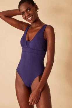 Accessorize 'Lexi' Ribbed Shaping Swimsuit