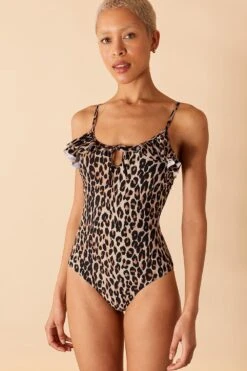 Accessorize Leopard Frill Swimsuit