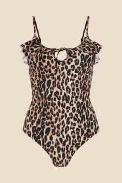 Accessorize Leopard Frill Swimsuit 9 Accessorize Leopard Frill Swimsuit -Dorothy Perkins Shop m5045463209503 brown xl 3
