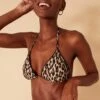 Accessorize Leopard Blanket Stitch Triangle Bikini Top -Dorothy Perkins Shop m5045463210592 brown xl