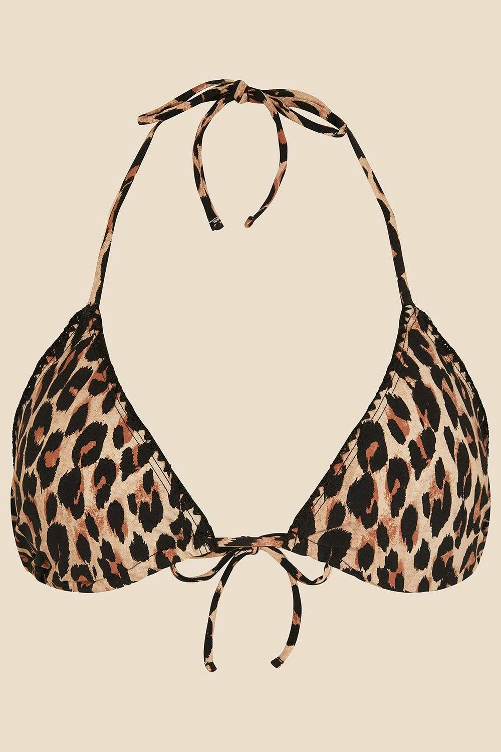 Accessorize Leopard Blanket Stitch Triangle Bikini Top 6 Accessorize Leopard Blanket Stitch Triangle Bikini Top - Image 4