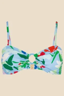 Accessorize Abstract Floral Ring Detail Bandeau Bikini Top -Dorothy Perkins Shop m5045463216099 multi xl 3