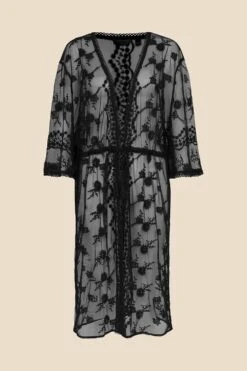 Accessorize Lace Kimono -Dorothy Perkins Shop m5045463294165 black xl 3