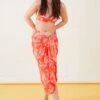 Accessorize Fruity Floral Sarong -Dorothy Perkins Shop m5045463372825 orange xl