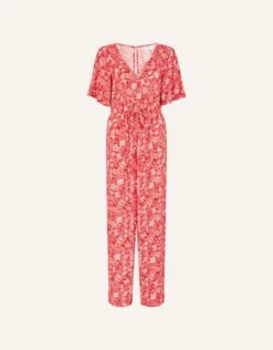 Accessorize Shell Print Wide Leg Jumpsuit 9 Accessorize Shell Print Wide Leg Jumpsuit -Dorothy Perkins Shop m5045463488977 orange xl 3