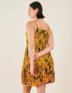 Accessorize Leaf Print Mini Dress -Dorothy Perkins Shop m5045463505667 blue xl 2